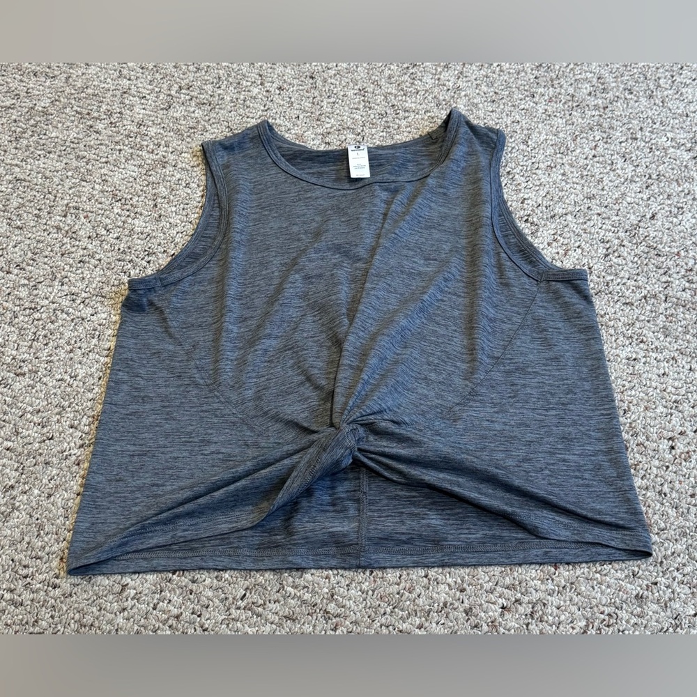 90 Degree By Reflex Dark Gray Sleeveless Crop Top